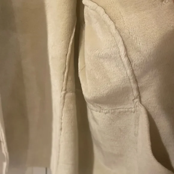 Dennis by Dennis Basso 1X light tan coat with faux fur inside faux suede 1X - Picture 11 of 15